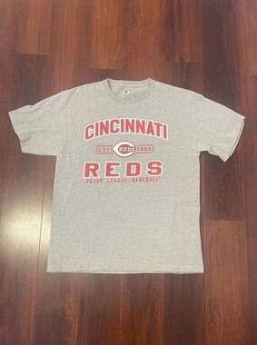 Cincinnati Reds MLB Graphic Tee, Heather Gray, Large